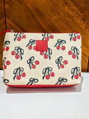 NEW Tender Love + Carry Cherry Zip Pouch Cosmetic Bag
